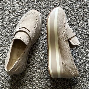 Dolce Vita Beige Wedge Loafers (NWOT)